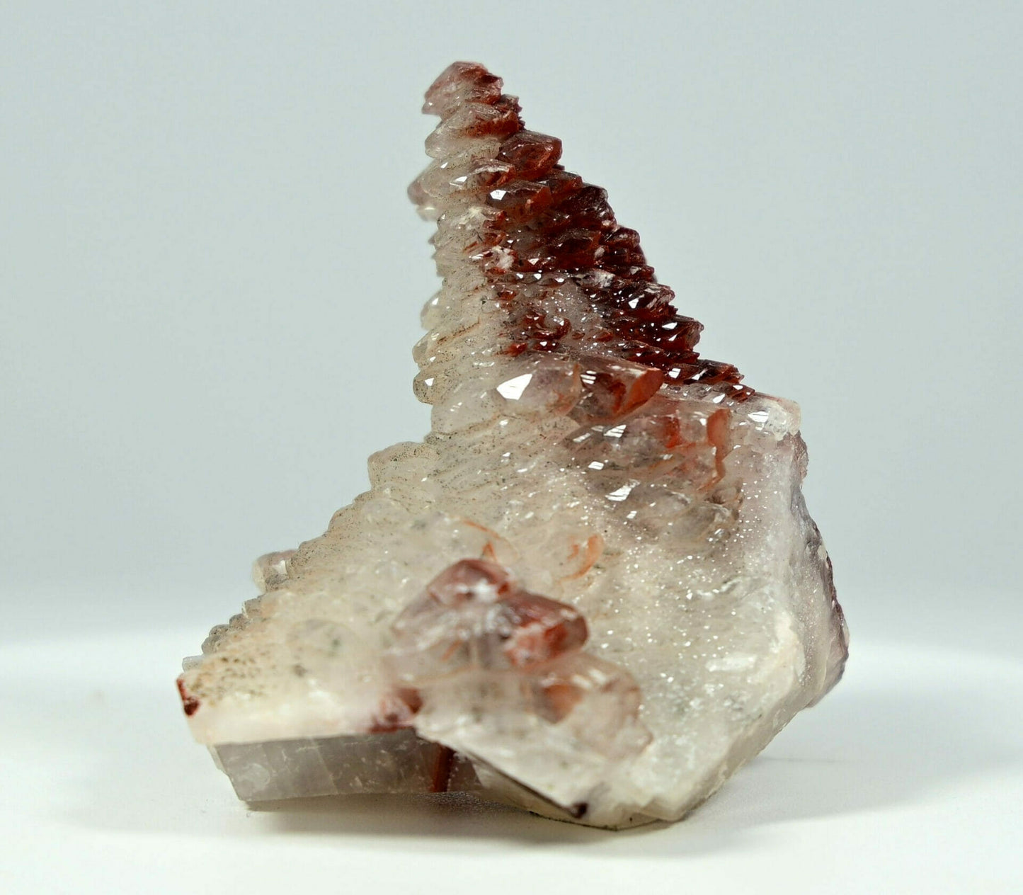 Two colors Pagoda red calcite very complete 3