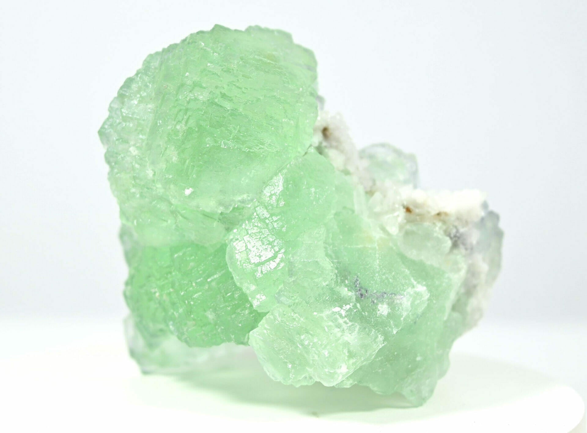 Wonderful rare Slime green summer ShangBao Fluorite with additional colors side 1