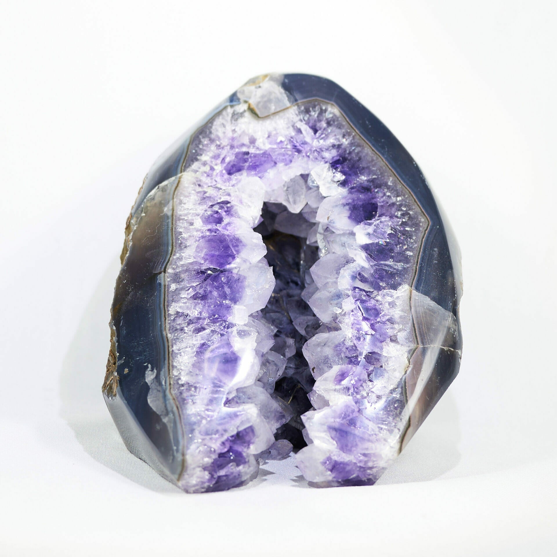 Gorgeous amethyst geode base cluster with high contrast color front 2