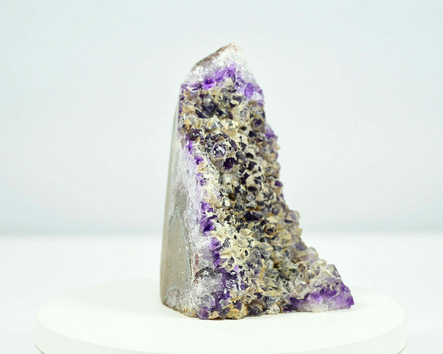 Unusal rare Amethyst covered with yellow second generation crystals