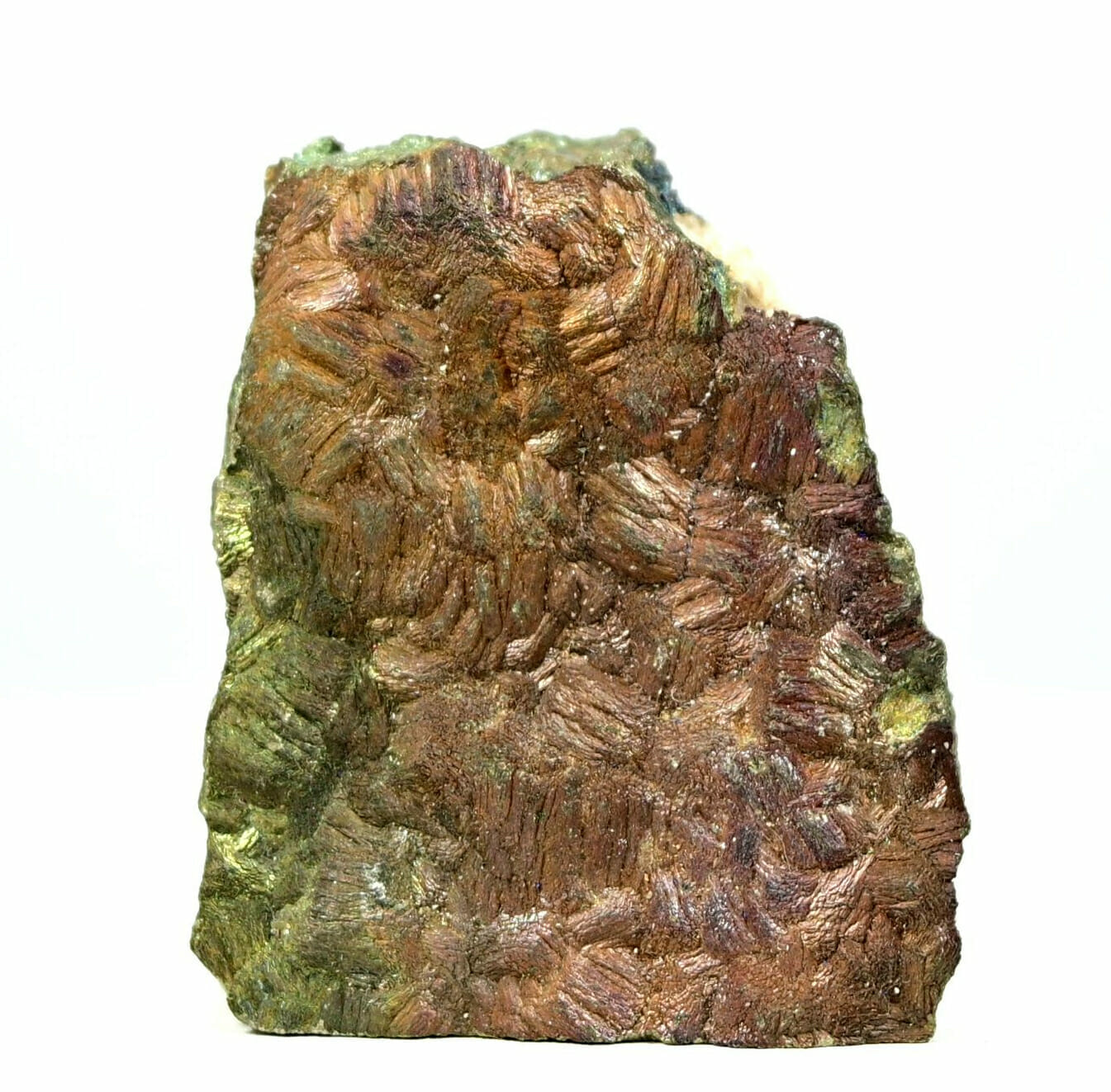 Beautiful chalcopyrite symbiosis with pyrite square specimen front