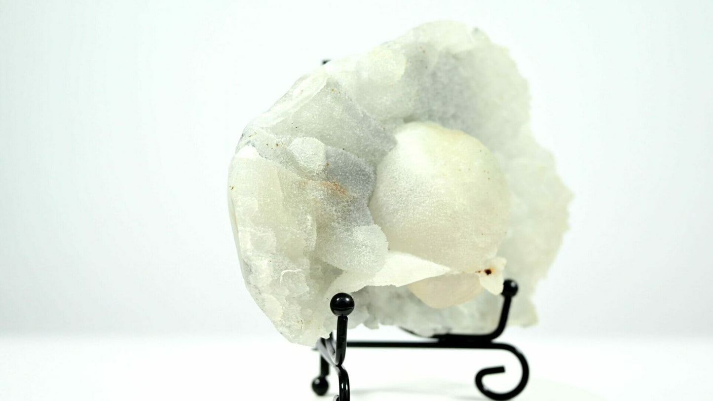 Rare find amazing multiple generations Calcite ball with fluorescent effects side 1
