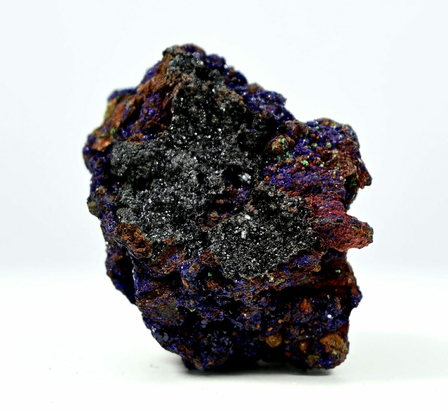 Beautiful colorful deep Azurite with big crystals 1
