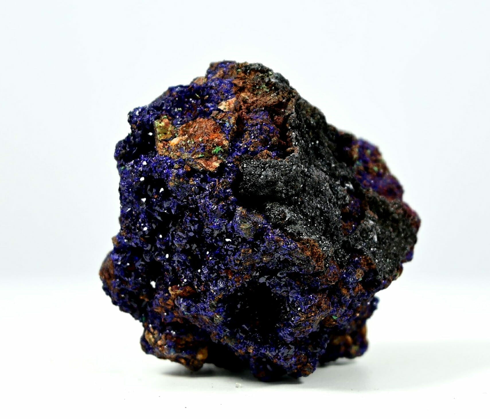 Beautiful colorful deep Azurite with big crystals 4