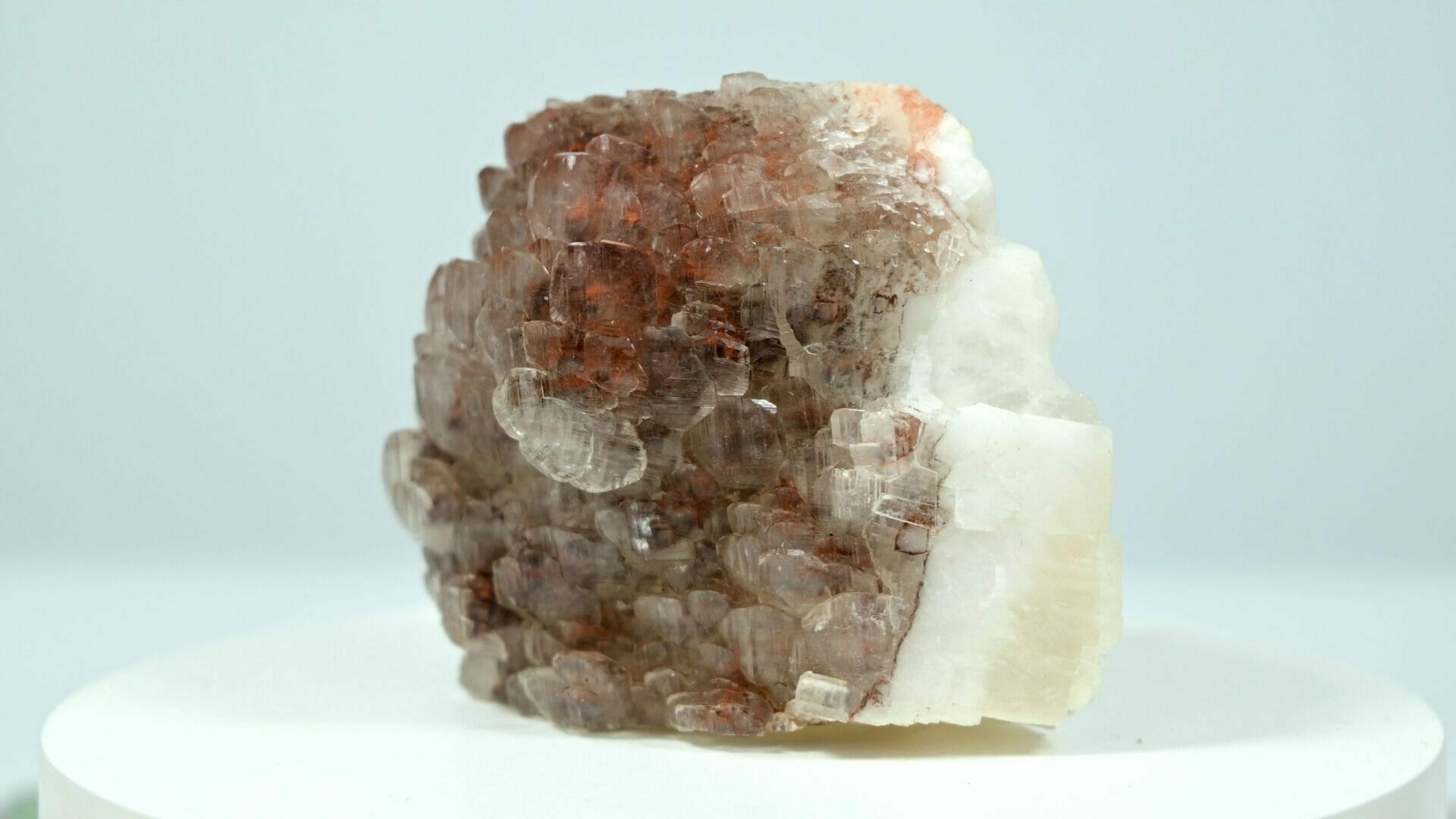 Very complete clean and clear pagoda calcite with amazing texture side 1