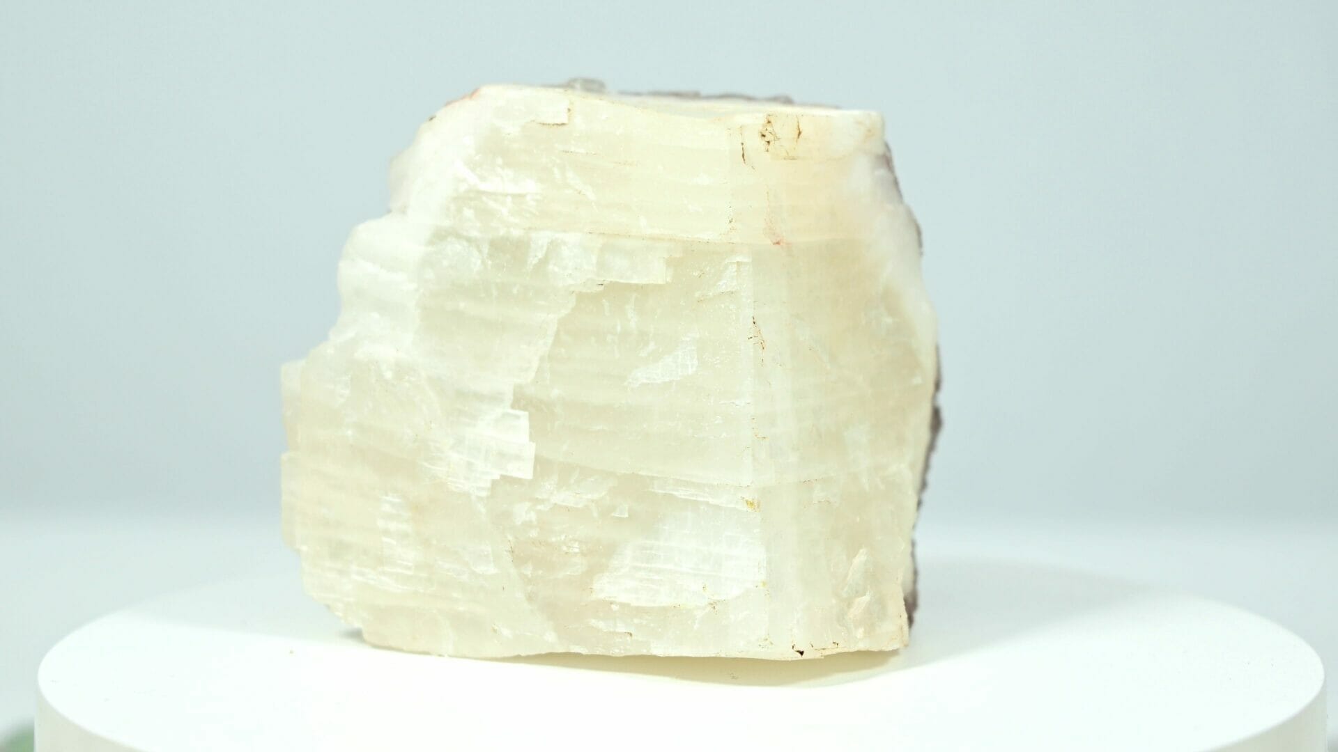 Very complete clean and clear pagoda calcite with amazing texture back