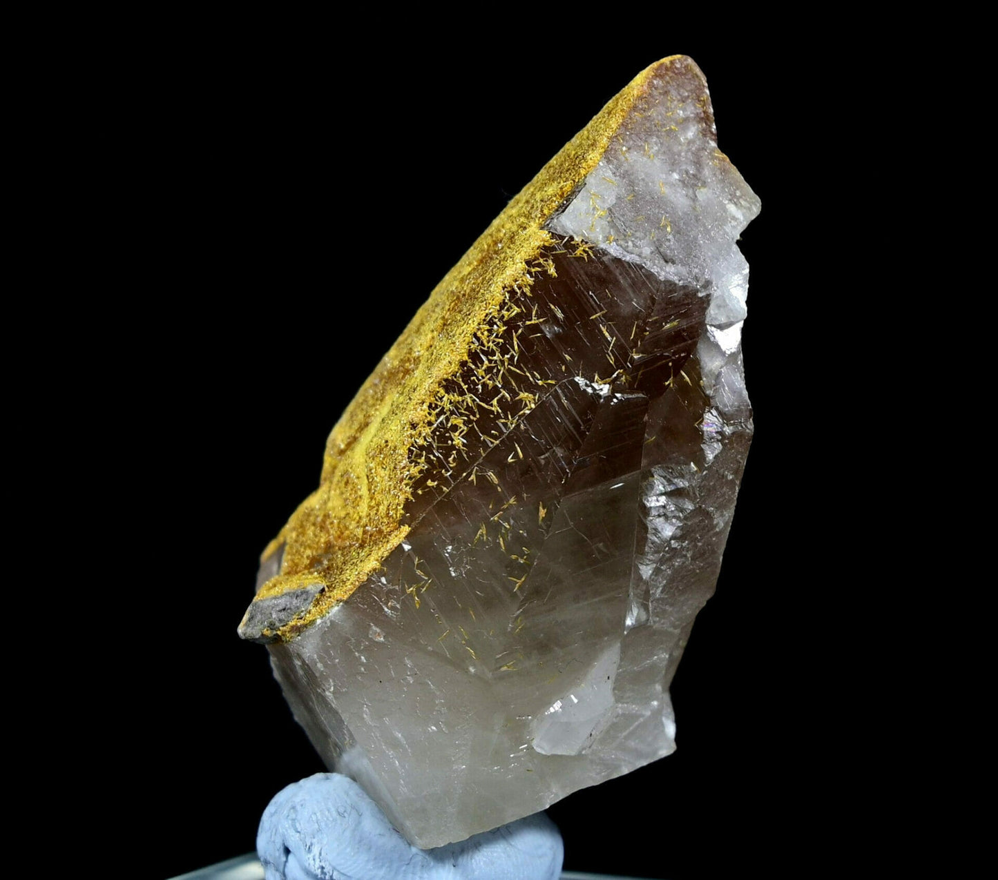 Prefect orpiment covered Calcite rare find must have collection side 2