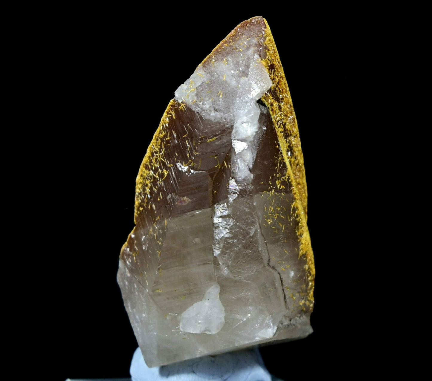 Prefect orpiment covered Calcite rare find must have collection back