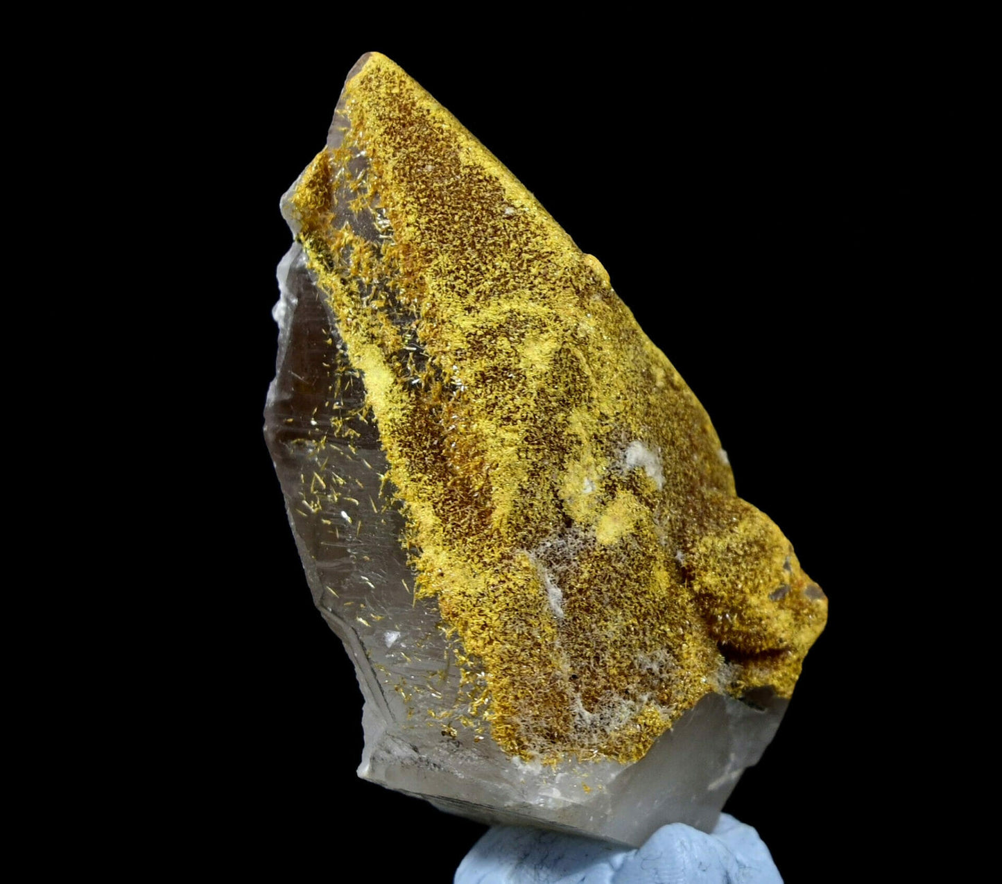 Prefect orpiment covered Calcite rare find must have collection side