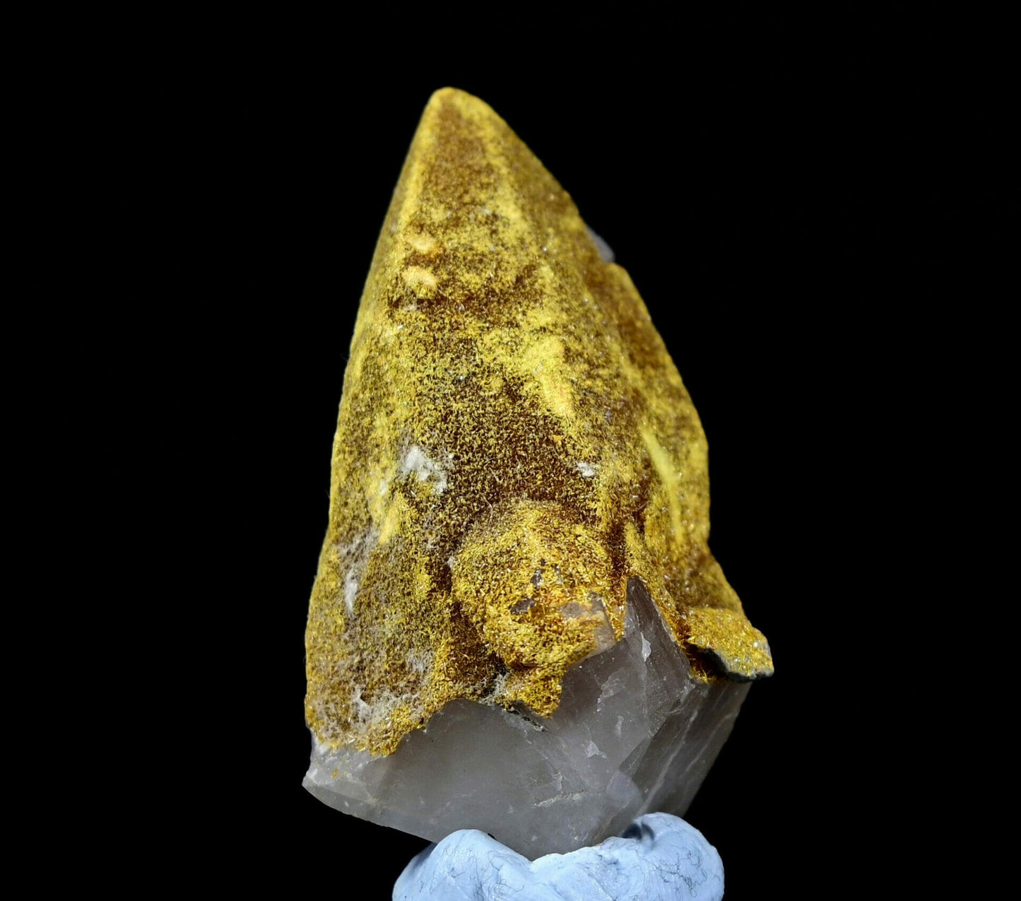 Prefect orpiment covered Calcite rare find must have collection front