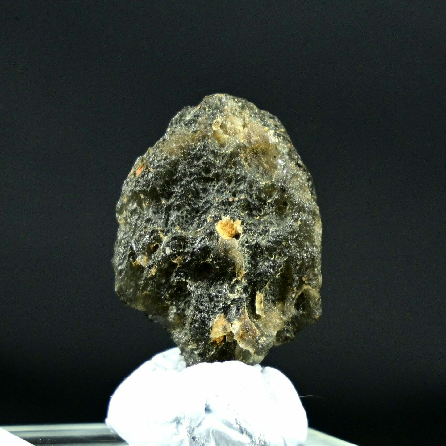 Top Grade Cintamani Stone with Cert from Top Lab！Arizona Tektite / Saffordite / Glass Meteorite #product 3 back no light