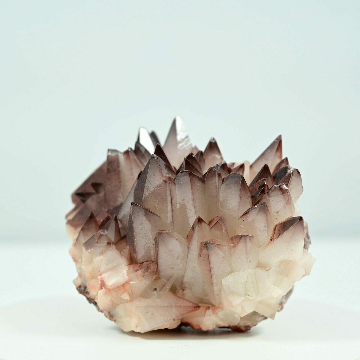 Beautiful two colors sketch calcite tooth calcite from Hubei Daye China front
