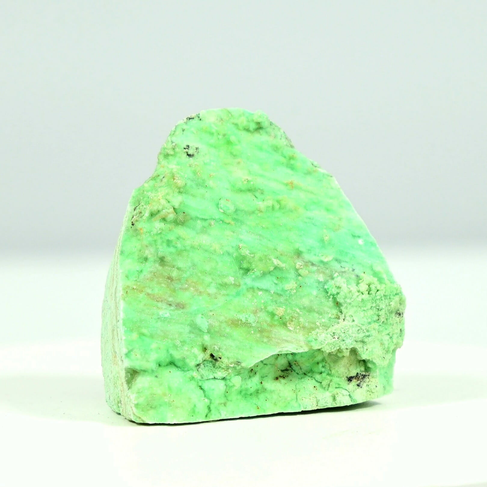 Super rare find green druzy base cluster soft touch and super bling side 1