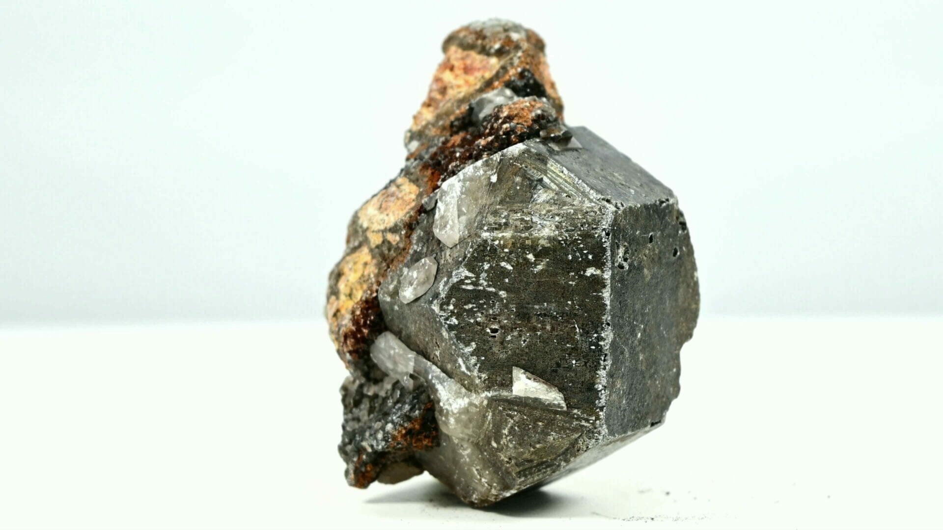 Rare big gray calcite crystal from ShangBao China 5