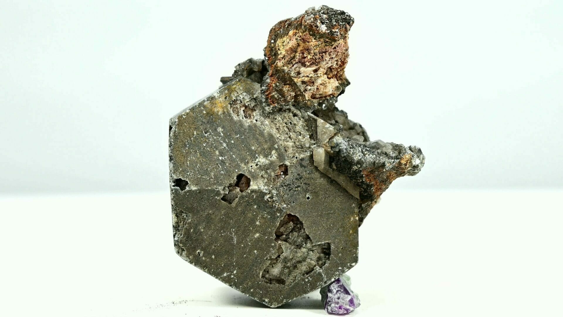 Rare big gray calcite crystal from ShangBao China 2
